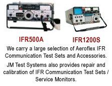 JM Test Systems carries a large selection of IFR Communications Test Sets and Accessories.